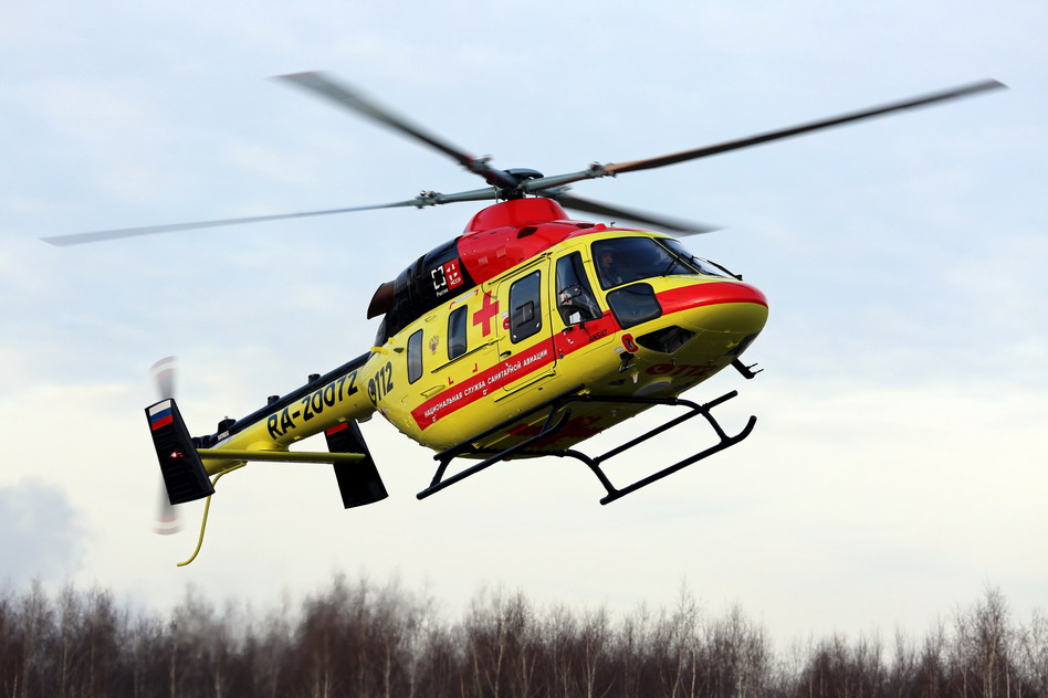 Ambulance helicopter airlifts first patient