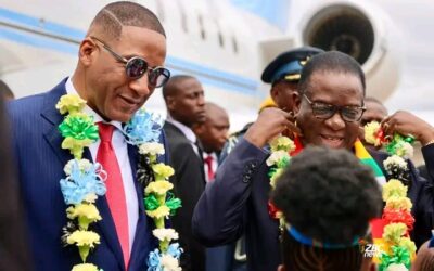 President Emmerson Mnangagwa and Duma Boko arrive in Bulawayo for Zimbabwe International Trade Fair 2026