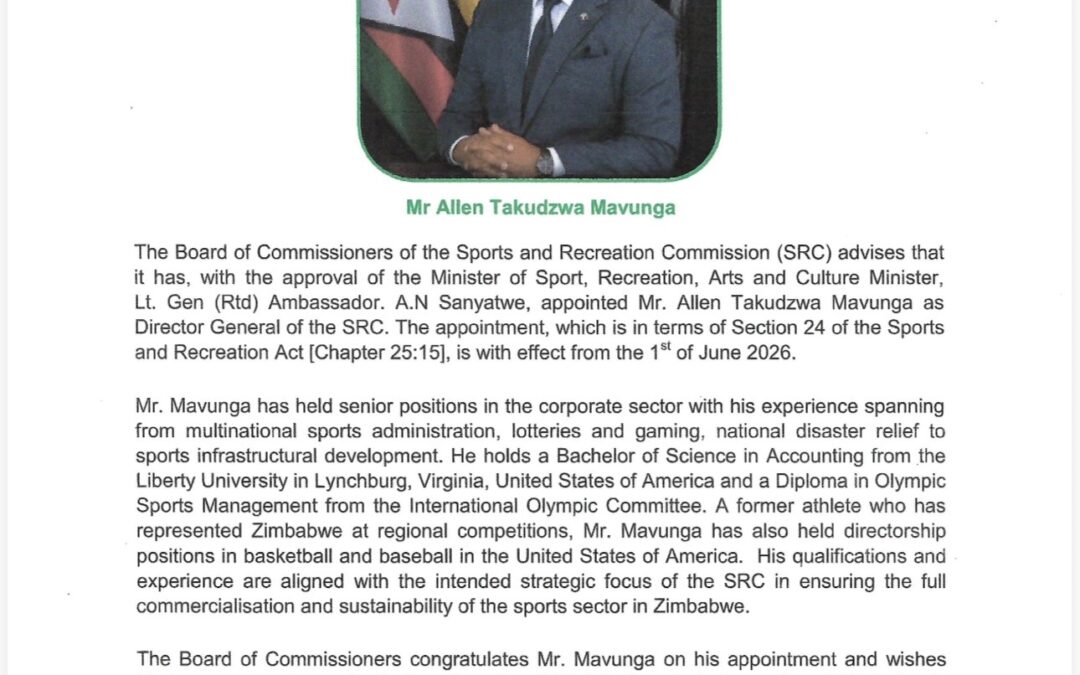 SRC APPOINTS NEW DIRECTOR GENERAL